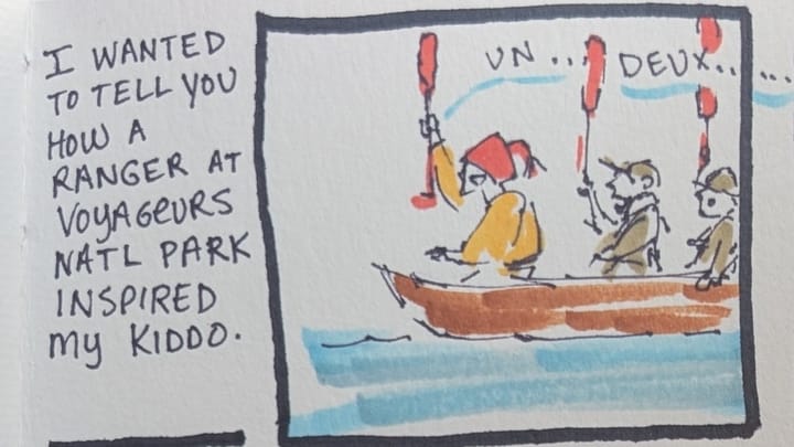 a comic about Voyageurs, & AI
